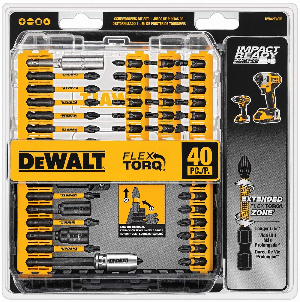 40-piece Dewalt FlexTorq screwdriver bit set for $20