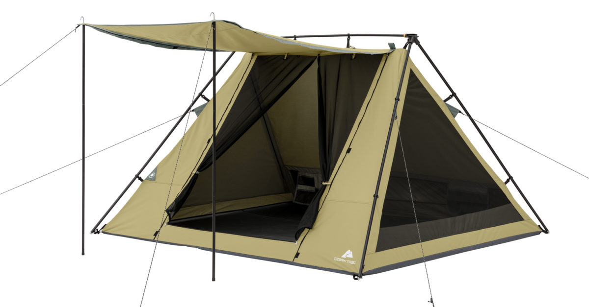 4-person Ozark Trail 8’x7′ A-Frame tent for $35
