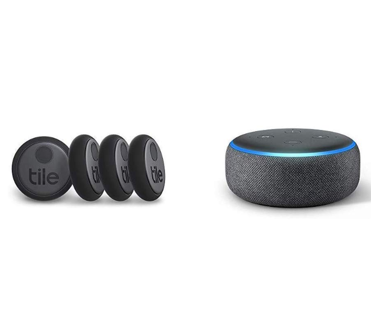 4-pack of Tile Stickers + Echo Dot (3rd gen) for $60