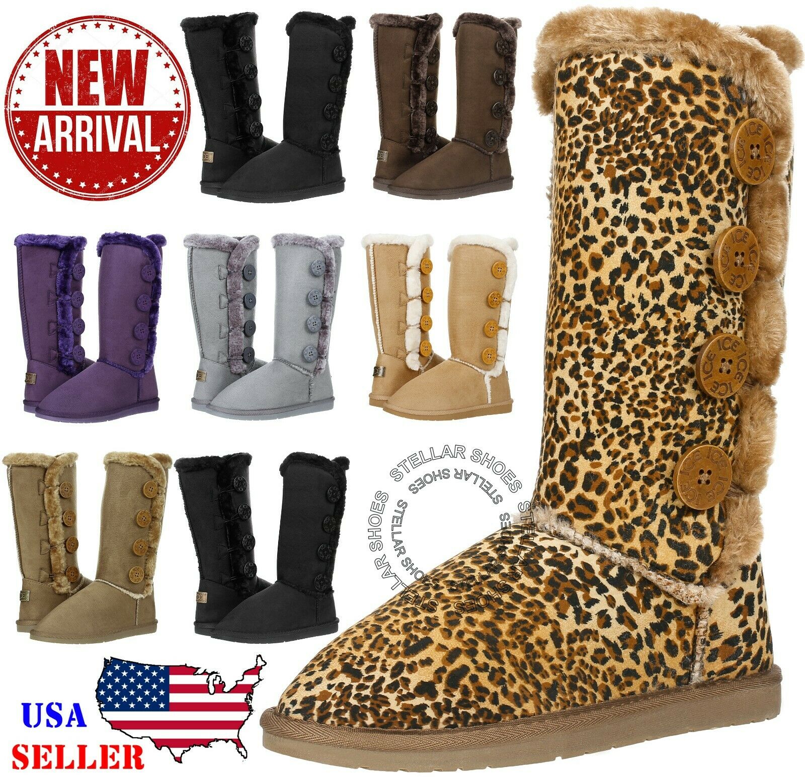 Women’s faux fur-lined shearling boots for $30, free shipping