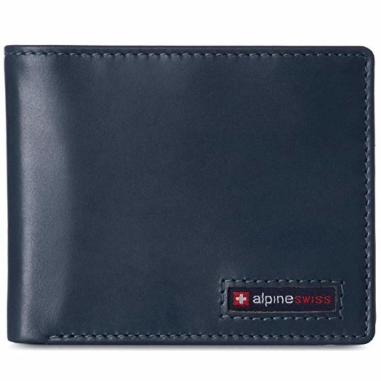 Alpine Swiss RFID bifold leather wallets for $14