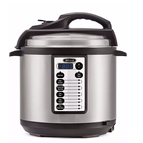 Bella 6-quart pressure cooker for $30, free shipping