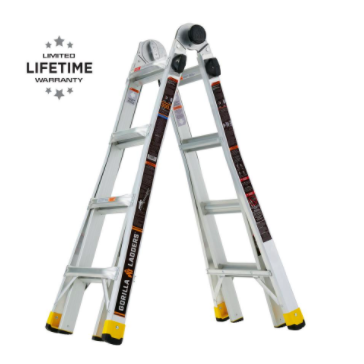 Gorilla 18′ MPX aluminum multi-position ladder for $90