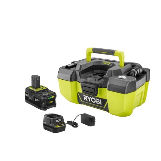 Ryobi 18-volt One+ Lithium-Ion cordless 3-gal project vac with battery for $99