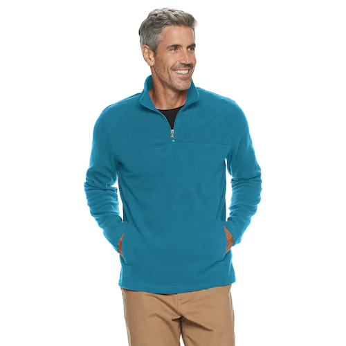 Men’s Croft & Barrow Arctic Fleece quarter-zip sweater for $8, free store pickup