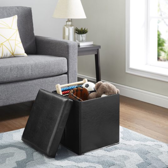 Mainstays ultra collapsible storage ottoman for $11