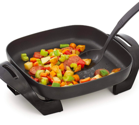 Bella ceramic 12×12″ electric skillet with glass top for $20