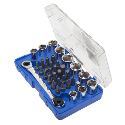 Kobalt 35-piece standard and metric mechanics tool set for $10 