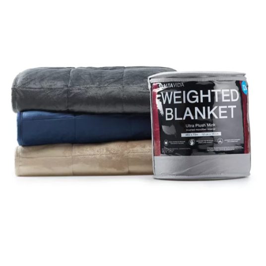 Today only: Altavida 12-lb. faux mink to microfiber weighted blanket for $16