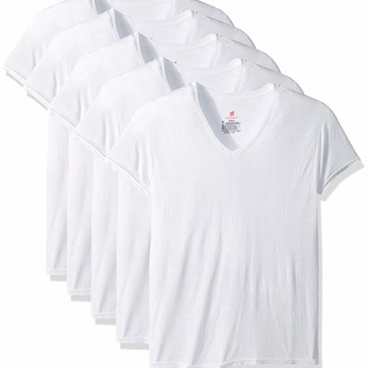 Prime members: Hanes 5-pack women’s V-neck T-shirts for $9