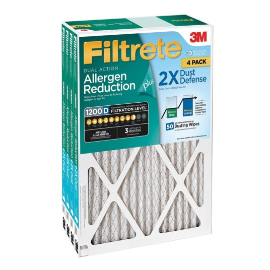 4-pack Filtrete Dual-Action Micro Allergen Plus filters from $32