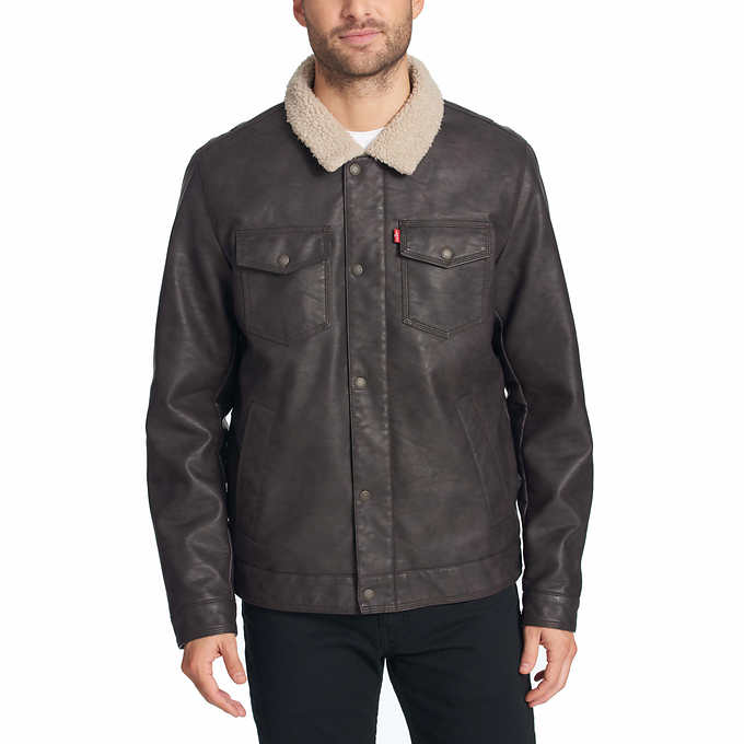 Today only for Costco members: Levi's faux men's leather jacket for $30 -  Clark Deals