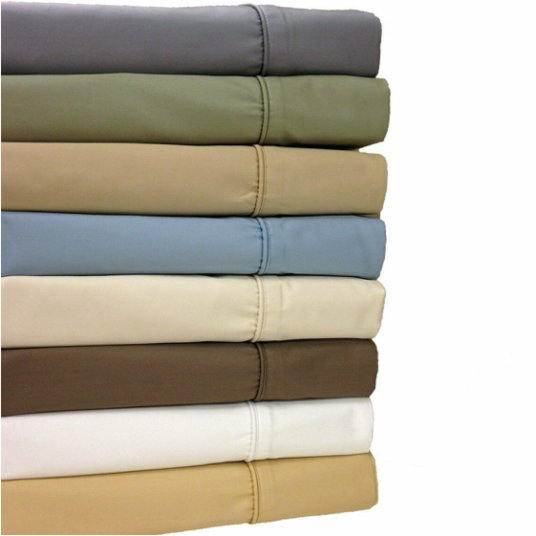 Any-size 4-piece 100% cotton sateen 400 thread count sheet set for $16, free shipping