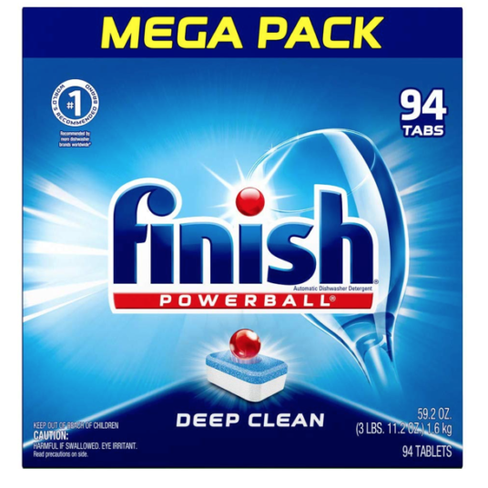 94-count Finish Powerball dishwasher detergent tablets for $12