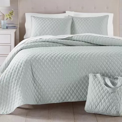 Martha Stewart 4-piece quilt and tote bag sets for $33, free shipping