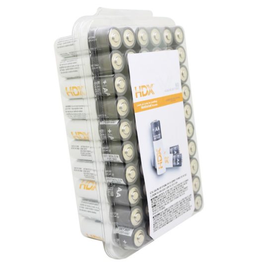 60-pack HDX AA Alkaline batteries for $8