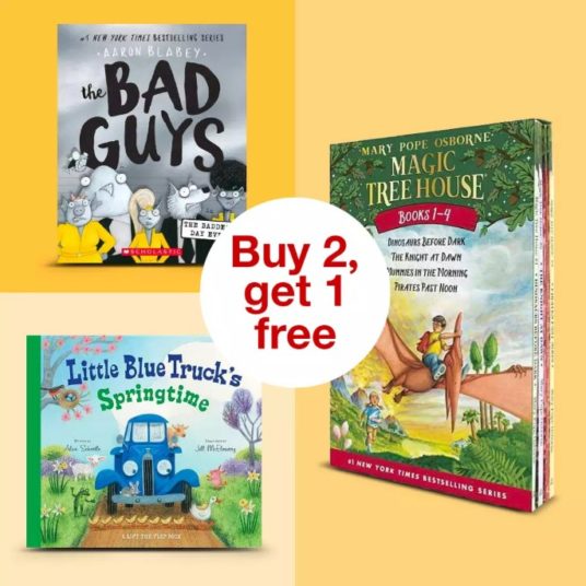 Buy 2, get 1 FREE kids books at Target