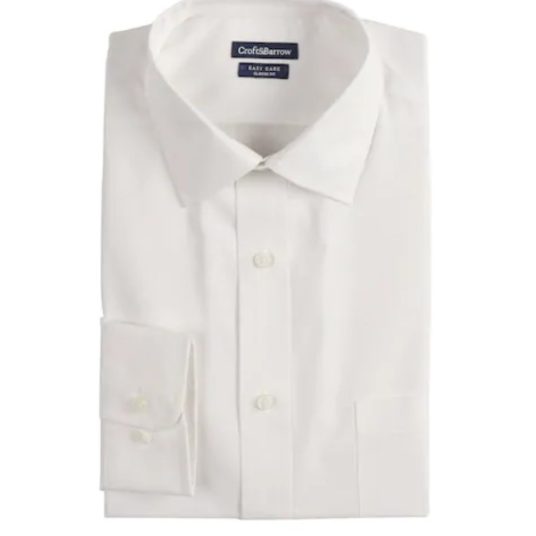 Men’s Croft & Barrow classic-fit easy-care dress shirt for $10