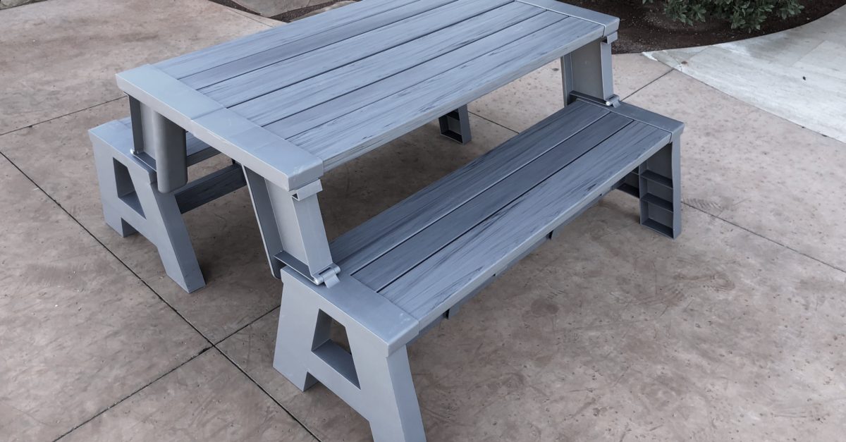 Convert-A-Bench outdoor 2-in-1 bench to table for $100