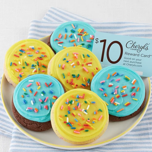 Cheryl’s Birthday Cookie Sampler with FREE $10 gift card for $10