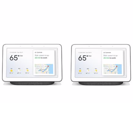 2-pack Google 7″ smart touchscreen Nest Hubs for $100