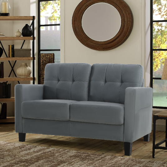 Lifestyle Solutions Tod upholstered microfiber loveseat for $170