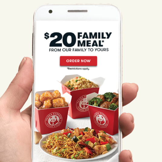 Panda Express Family Meal for $20 with online order