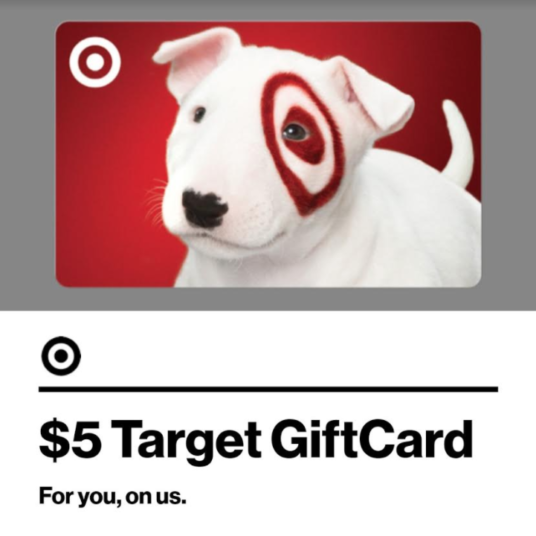 Select Verizon Up Rewards members can get a $5 Target gift card