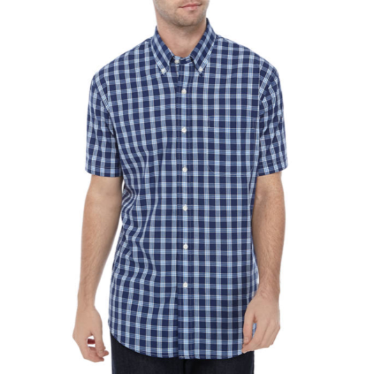Men’s short sleeve button down shirts for $13 at Belk