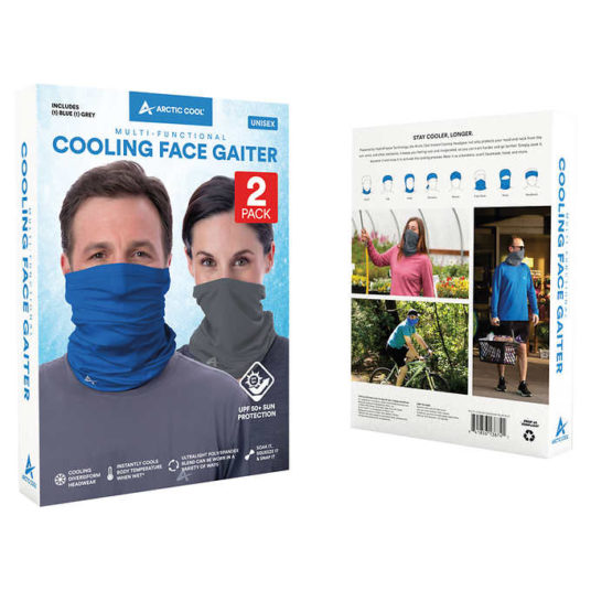 2-pack Arctic Cool cooling face gaiter for $20
