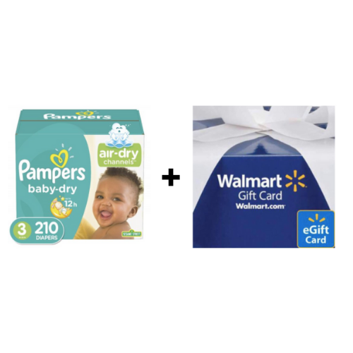 Get a $20 Walmart gift card with Pampers bundle