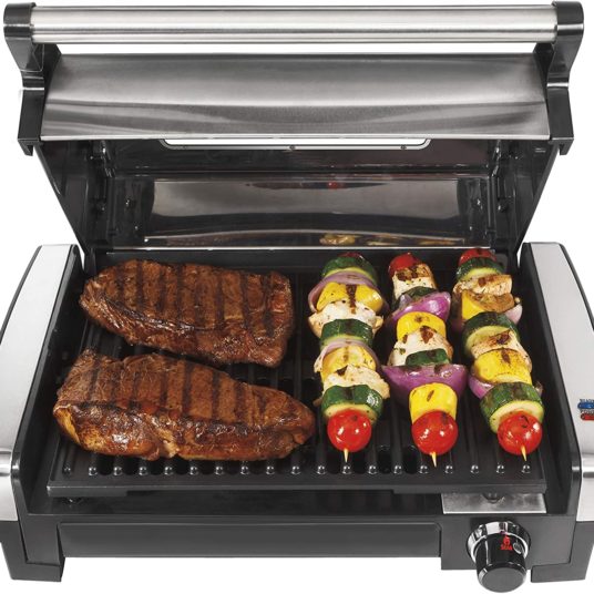 Hamilton Beach electric stainless steel indoor searing grill for $63