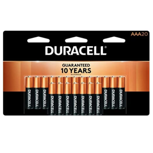 Today only: 20-count Duracell CopperTop AAA alkaline batteries for $10