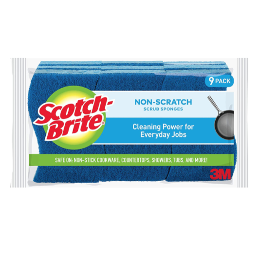 9-pack Scotch Brite non-scratch scrub sponges for $6