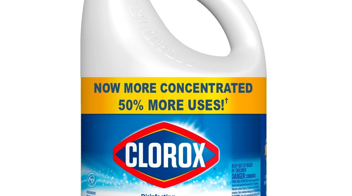 Clorox concentrated bleach 121-oz. for $6