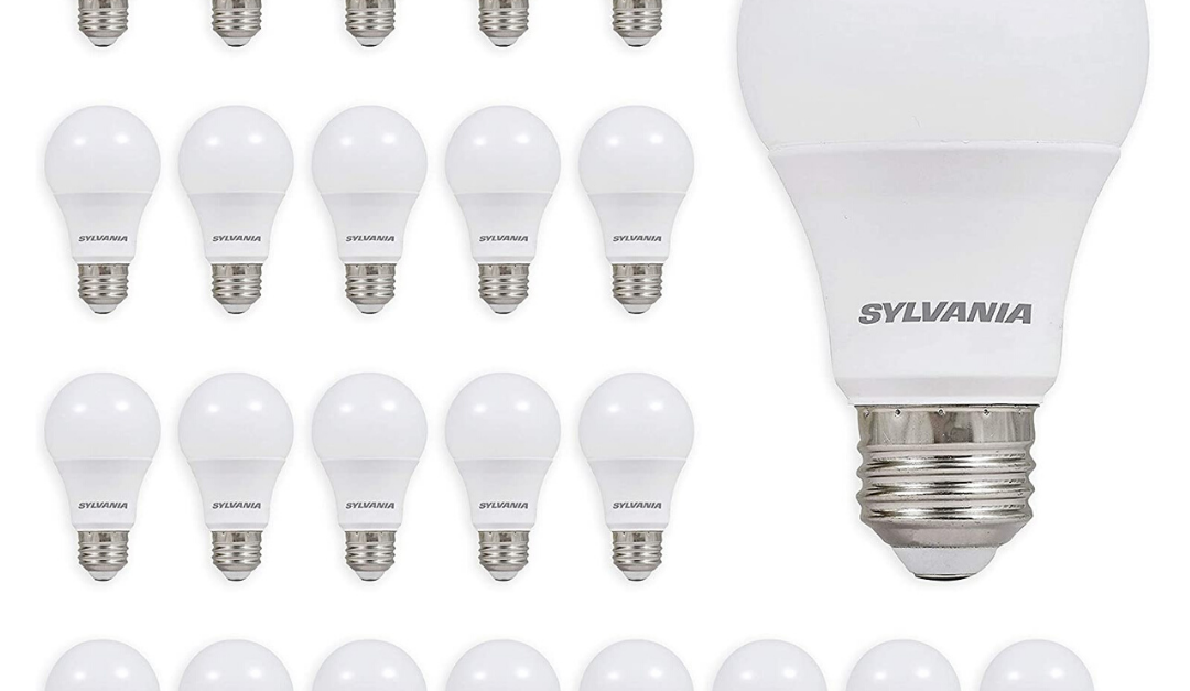 24-pack Sylvania 60W equivalent LED light bulbs for $21