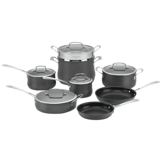 Cuisinart 13-piece hard anodized cookware for $124 shipped