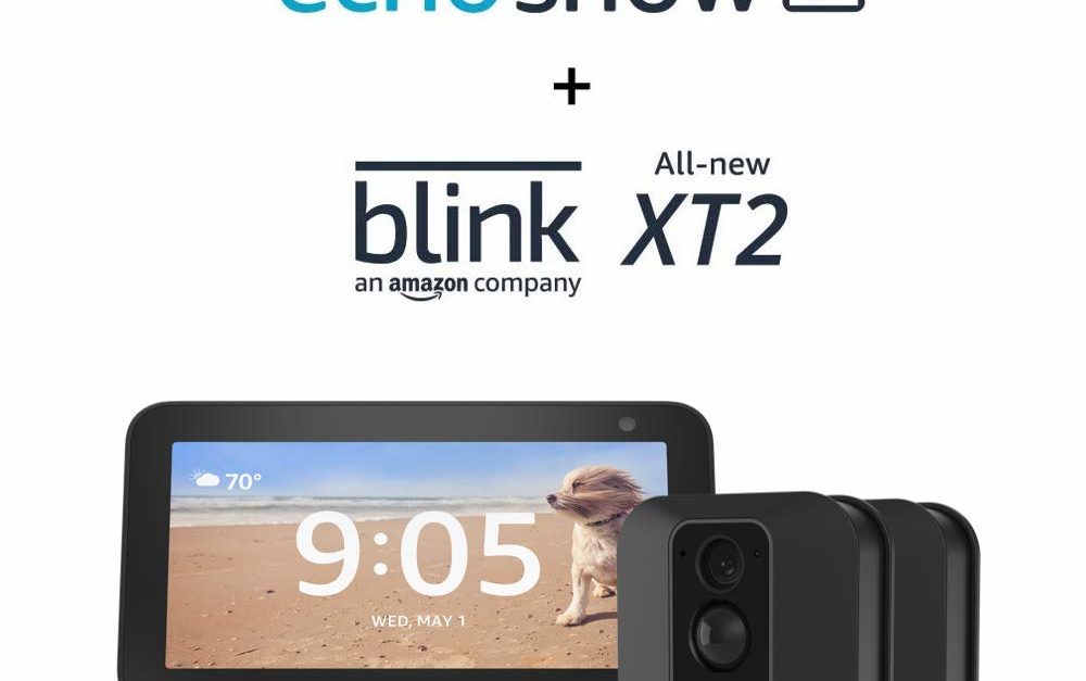 Echo Show 5 with 2 Blink XT2 indoor/outdoor security cameras for $145