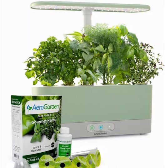 AeroGarden Harvest Slim with gourmet herbs seed kit for $67