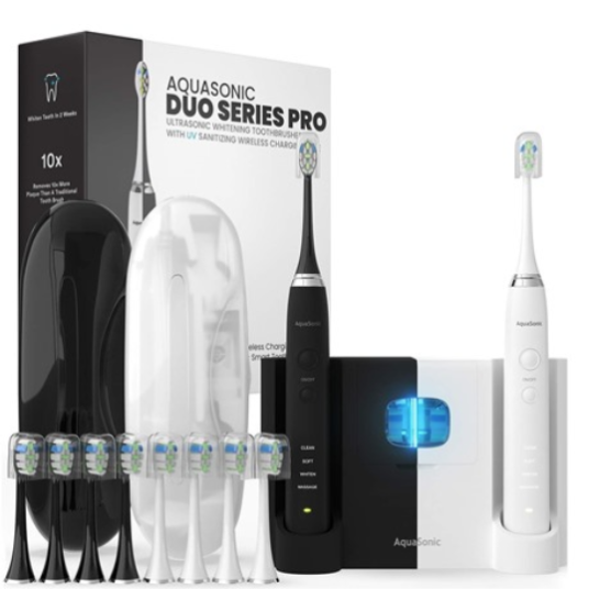 Today only: AquaSonic Duo Professional Smart toothbrushes with UV sanitizing base for $60