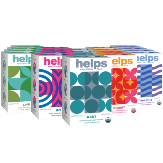 128-pack of HELPS organic functional herbal teas for $23 shipped