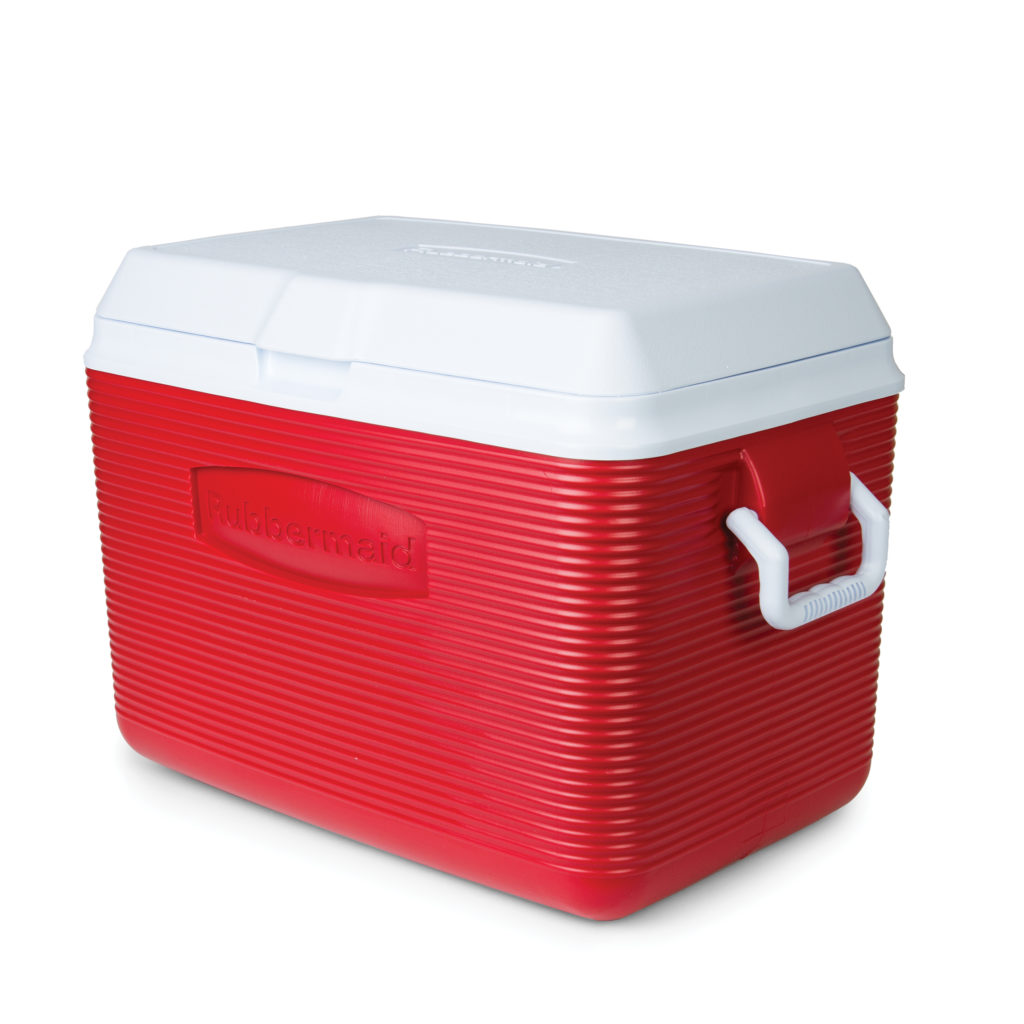cooler with ipack in lid