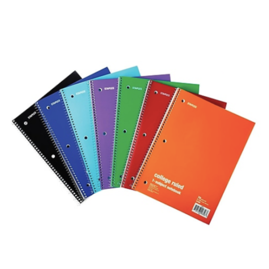 Staples 1-subject spiral notebooks for $.25, free shipping