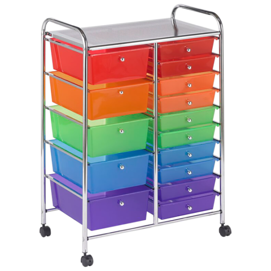 Today only: Darice 15-drawer rolling storage trolley for $54 shipped