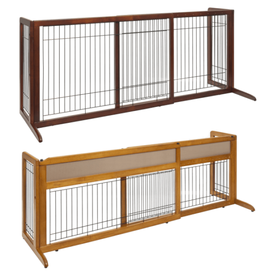 Today only: Hardwood freestanding pet barrier for $54 shipped