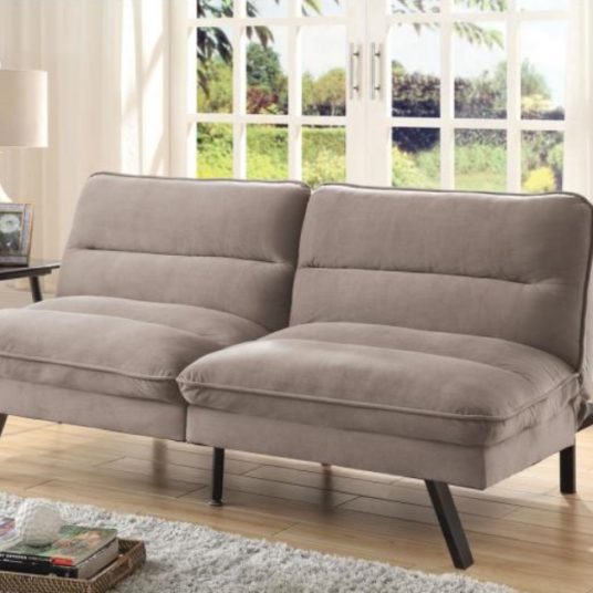 Furniture of America Cedra gray sofa futon for $427