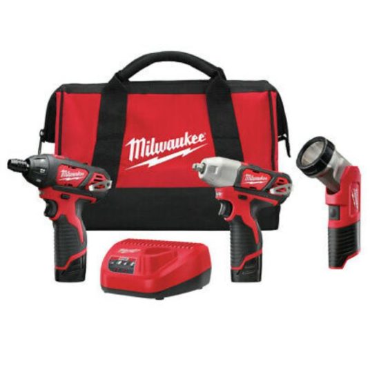 Milwaukee cordless 3-tool combo kit for $140