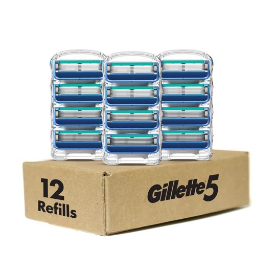 Prime members: 12-count Gillette 5 men’s razor blade refills for $11