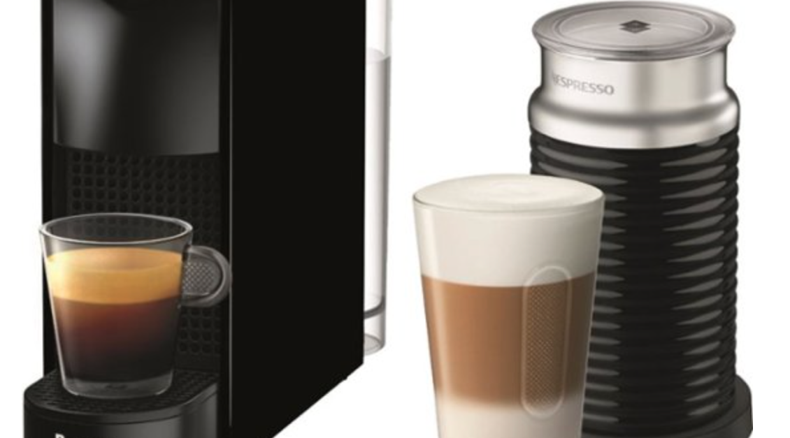 Breville Nespresso Essenza mini espresso machine with Aeroccino milk frother for $100