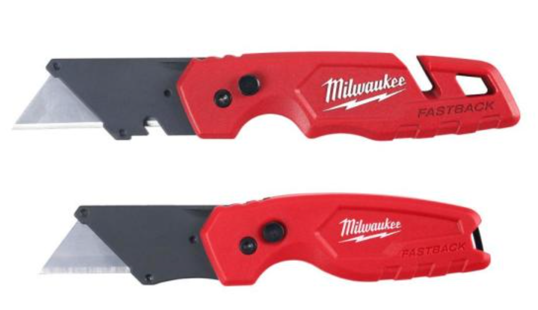 2-piece Milwaukee Fastback folding utility knife set for $15